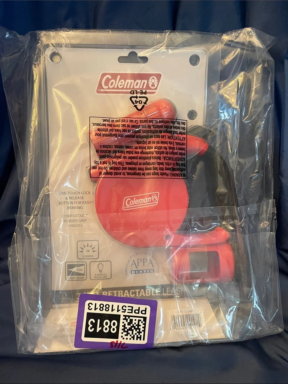 Coleman Red and Black 3-in-1 Retractable Leash